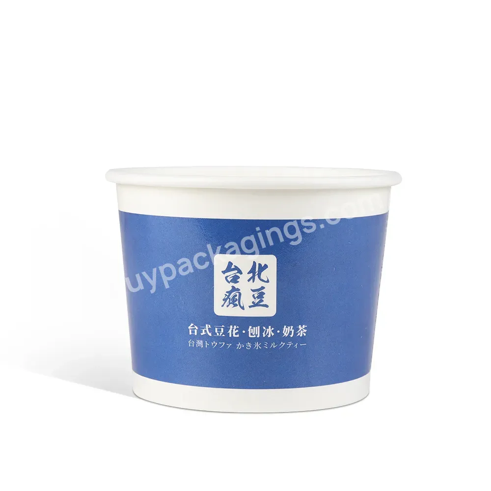 Eco Disposable Kraft Paper Soup Cup/hot Soup Take Away Ice Cream Paper Container Lid - Buy Paper Container With Lid,Hot Soup Take Away Ice Cream Paper Container With Lid,Customized Food Grade Porride Salad Bowl Disposable Hot Soup Take Away Ice Cream