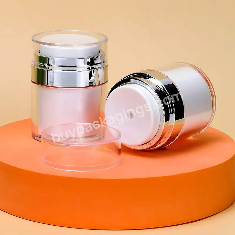 New Luxury 30g 50g Press Airless Cosmetic Facial Care Cream Jar And Cosmetic Containers - Buy Airless Pump Jar,Airless Jar 50ml,Luxury Airless Jar.