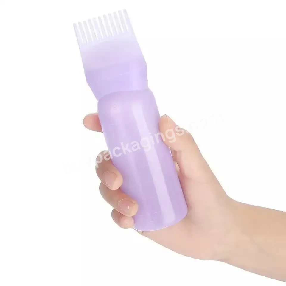 Professional 6oz 120ml Salon Hairdressing Dyeing Applicator Bottle With Brush Comb - Buy Bottle With Comb,Dyeing Applicator Bottle,Salon Hairdressing Dyeing Applicator Bottle.