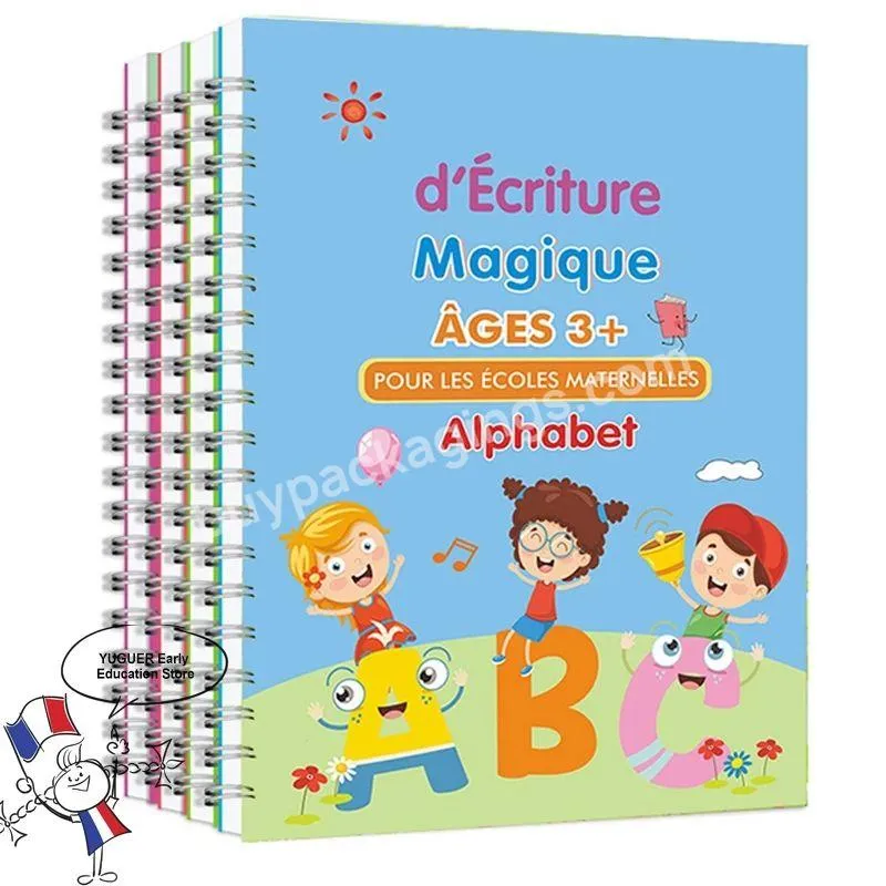 French Sank Magic Book Practice Copybook Handwriting Calligraphy Child Printing Books For Kids French Letters Exercise Book - Buy Magic Book French Alphabet Drawing Math Number,New Arrival Kids Handing Writing Magic Practice French Copybook French Le