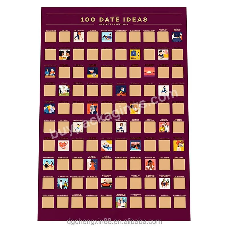 Hot Selling Product Dates Scratch Off Poster Anime Scratch Off Poster 100 Dates Scratch Off Poster - Buy Dates Scratch-off Poster,Anime Scratch Off Poster,100 Dates Scratch-off Poster.