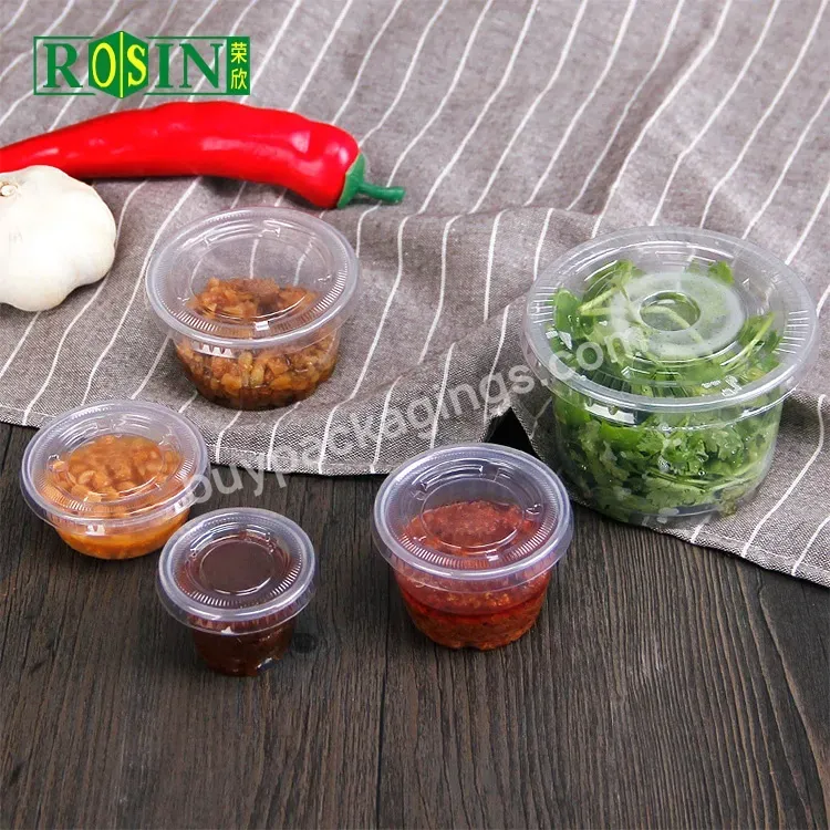 1oz 2oz 3oz 4oz 8.5oz 10oz Pp Clear Disposable Plastic Restaurant Sauce Cup Container With Lid - Buy Sauce Cup 1oz,2oz Plastic Container With Lid,Disposable 2oz Sauce Cup With Lid.