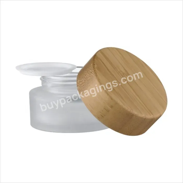 30g 50g 100g Glass Bamboo Cosmetic Packaging Glass Jars With Lids Cosmetics Cream Packaging - Buy Bamboo Cosmetic Packaging,Glass Jars With Lids,Cream Packaging.