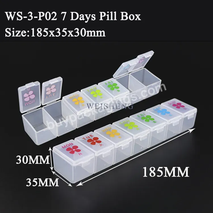 7 Days Pill Organizer Pattern Item Case Pp Plastic Bill Box Portable Customized Weekly Desktop Pill Storage Medicine Case - Buy 7 Days Pill Organizer,Weekly Pill Box,Storage Medicine Case.