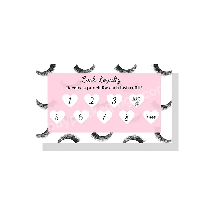 Aftercare Instructions Lash Pink Business Card Beauty Lash Extensions Card Lash Extension Loyalty Punch Cards - Buy Lash Pink Business Card,Loyalty Punch Cards,Pink Eyelash Care Card.