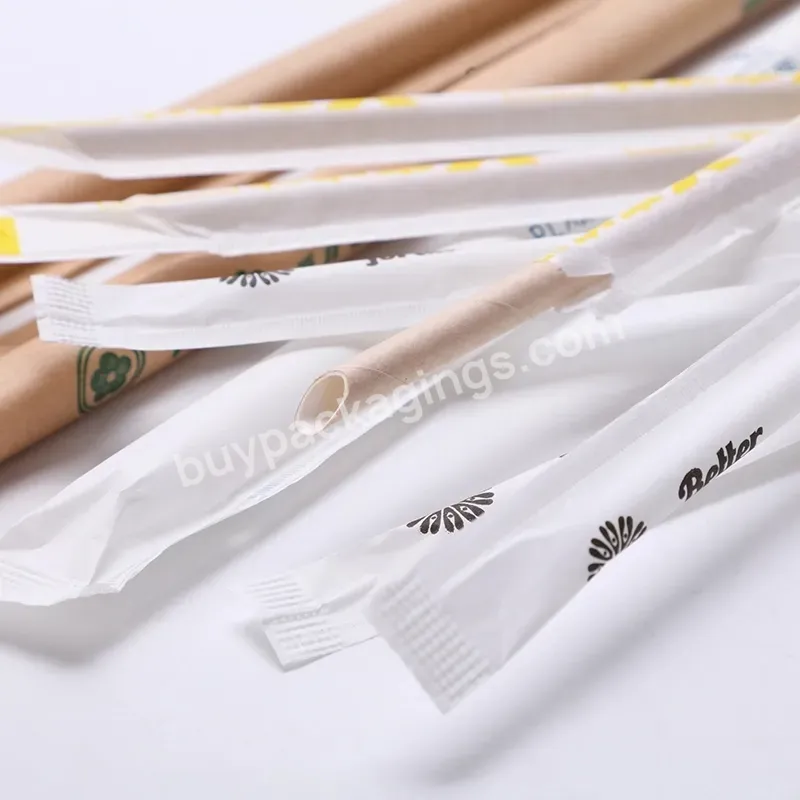 Biodegradable Big Drinking Jumbo Giant Straws Sharp Strong Thick Individually Wrapped Paper Straws - Buy Wrapped Paper Straws,Big Individually Wrapped Paper Straws,Individually Wrapped Paper Straws Straw For Boba Smoothie.
