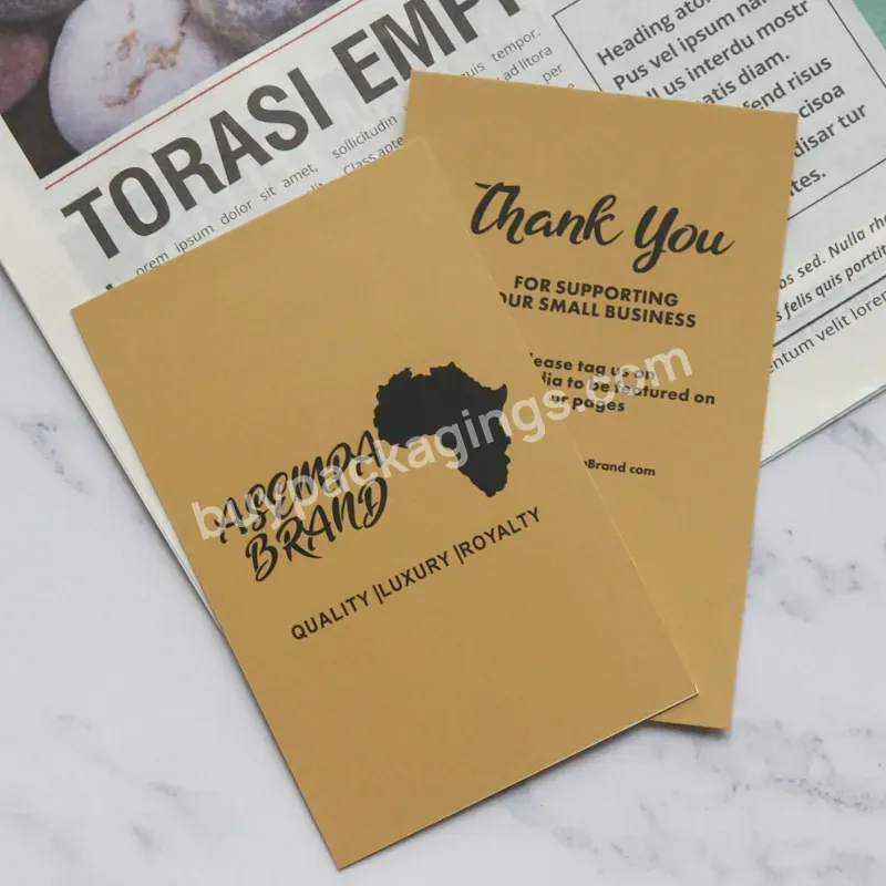 Biodegradable Kraft Paper Thank You Greeting Card Business Card Postcard For Small Business - Buy Kraft Paper Thank You Card,Biodegradable Card Business,Thank You Card.