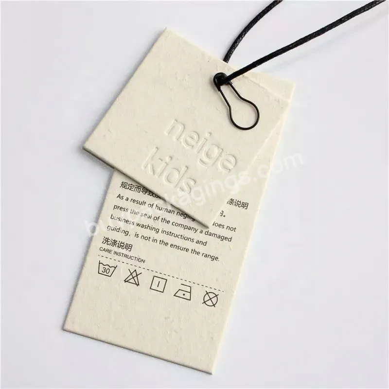 Black High-end Clothing Tag Wholesale Cardboard Packaging - Buy One Side Printed Paper Tag,Cardboard Tag,Packaging Tag.