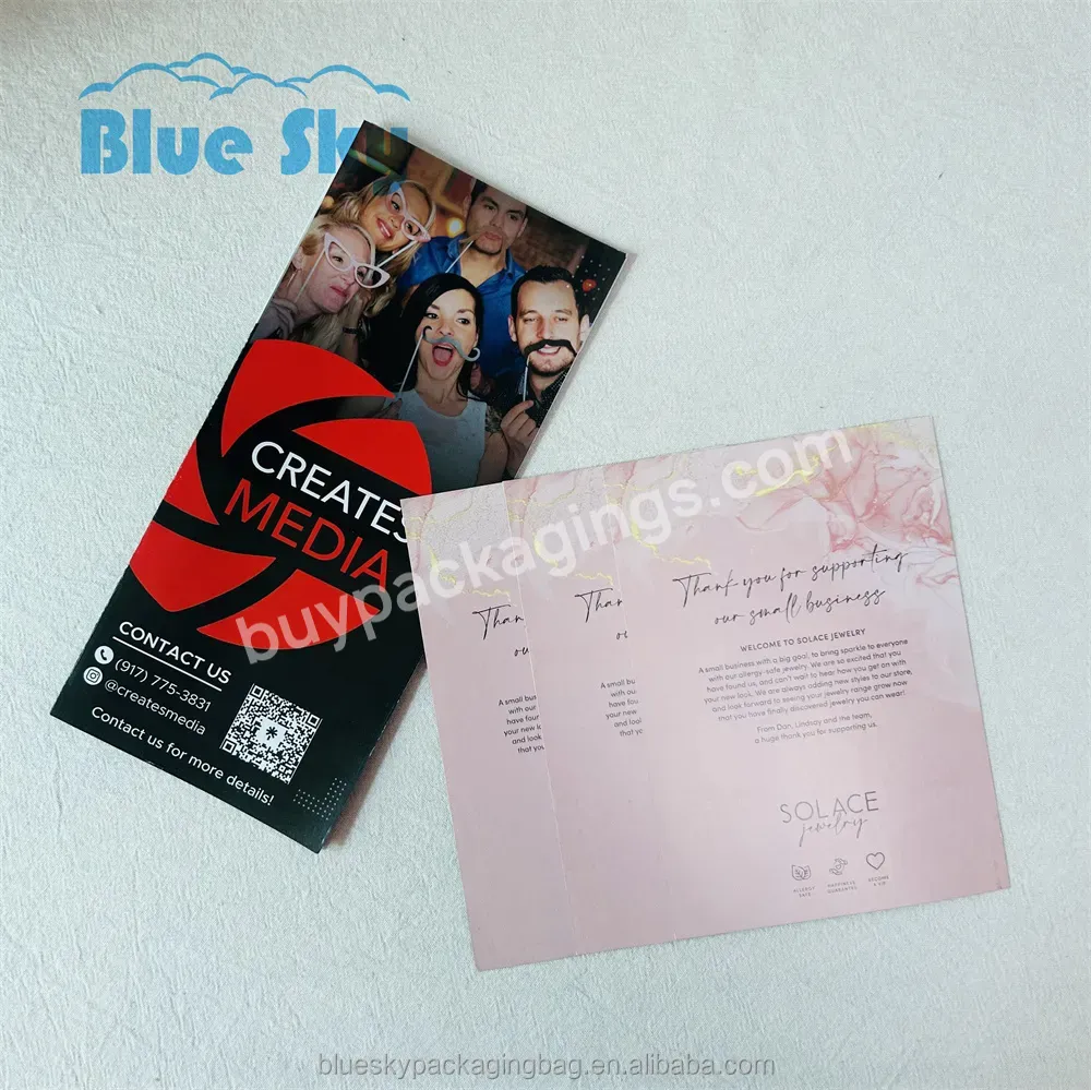 Blue Sky Flyer Made In Guangzhou Custom Cheap Brochure Printing Single Sheet Printing Of A4 Paper Leaflets/brochures - Buy Custom Thank You Card For Buisness,Card Printing Paper,Thank You Card Recycled Paper.