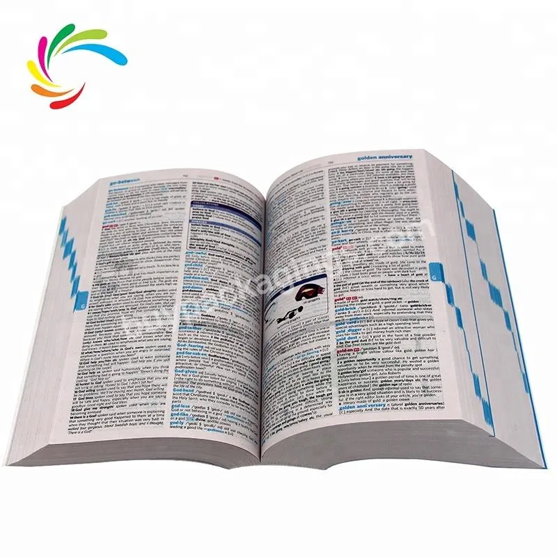 China Wholesale Custom Luxury Hardcover Book Printing English Board Cover Dictionary Book