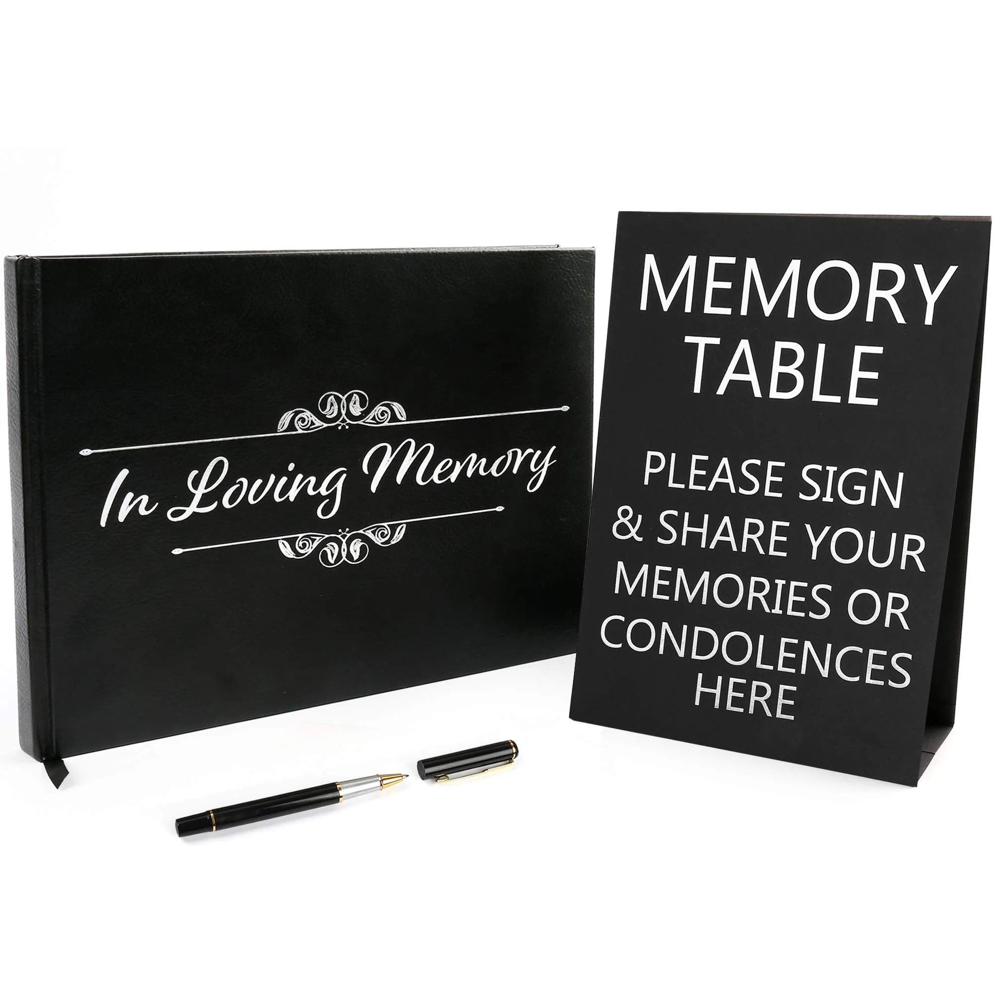 Custom Funeral Signature Visitors Remembrance Condolence Memory Book To Sign
