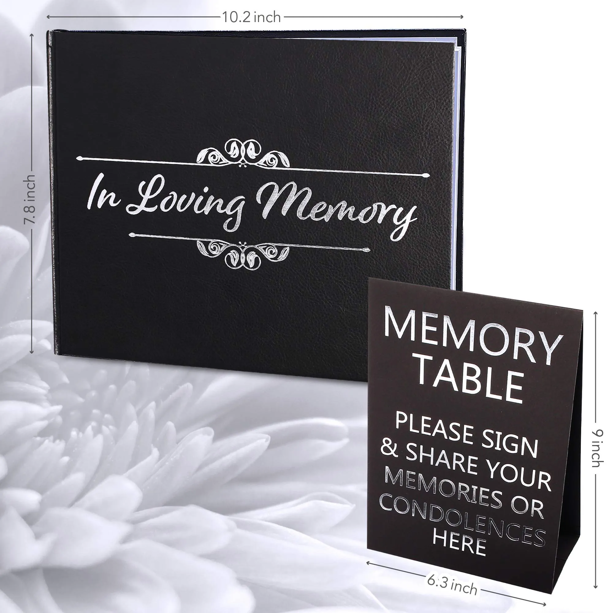 Custom Funeral Signature Visitors Remembrance Condolence Memory Book To Sign