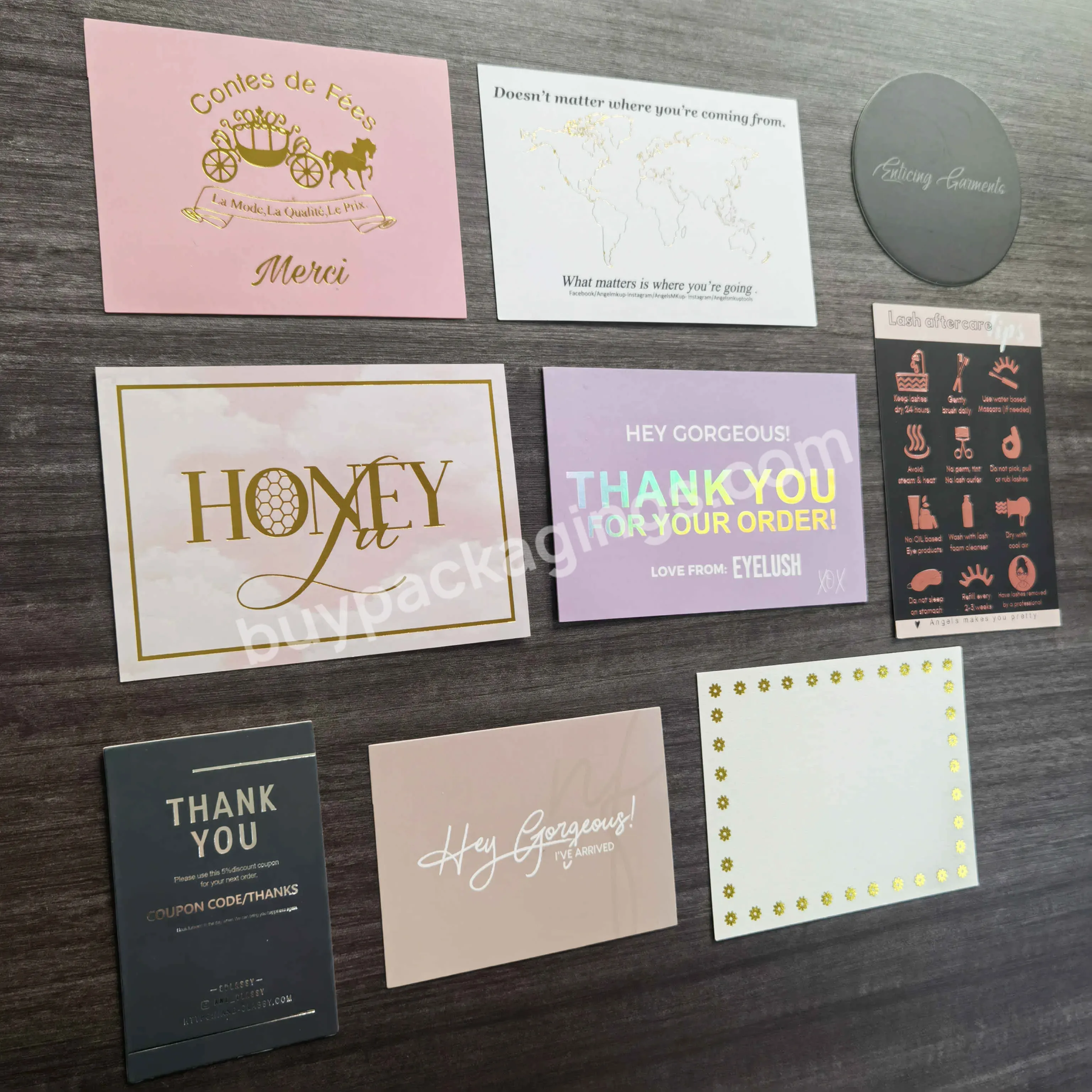 Custom Holographic Design Rose Gold Foil Printing Business Greeting Thank You Cards - Buy Customized Holographic Thank You Cards,Gold Foil Printing Business Card,Custom Gift Card.