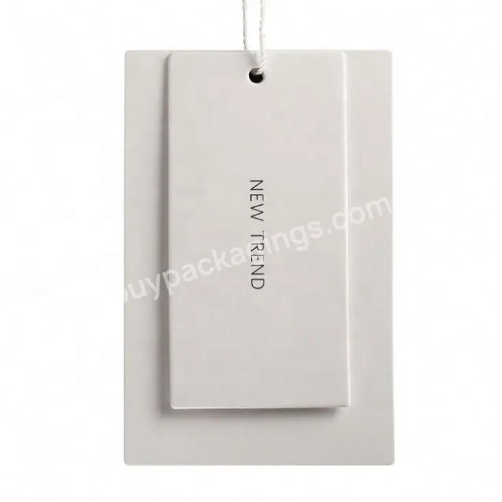 Custom Logo Hole Punched Garment Hang Tags With String - Buy Hang Tag,Garment Hang Tag,Packaging Hang Tag.