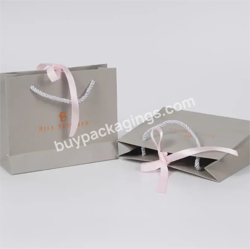 Custom Logo Size Biodegradable Printing Paper Jewelry Gift Shopping Kraft Paper Handle Bag - Buy Kraft Paper Bag,Paper Shopping Bag,Luxury Paper Bag Printed With Ribbon Handle.