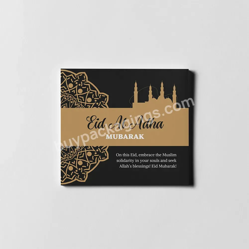 Custom Printed Eid Mubarak Greeting Cards Muslim Floral Eid Mubarak Gift Card Gold Stamping Foil Eid Greeting Cards - Buy Eid Mubarak Greeting Cards,Eid Mubarak Cards,Eid Cards.