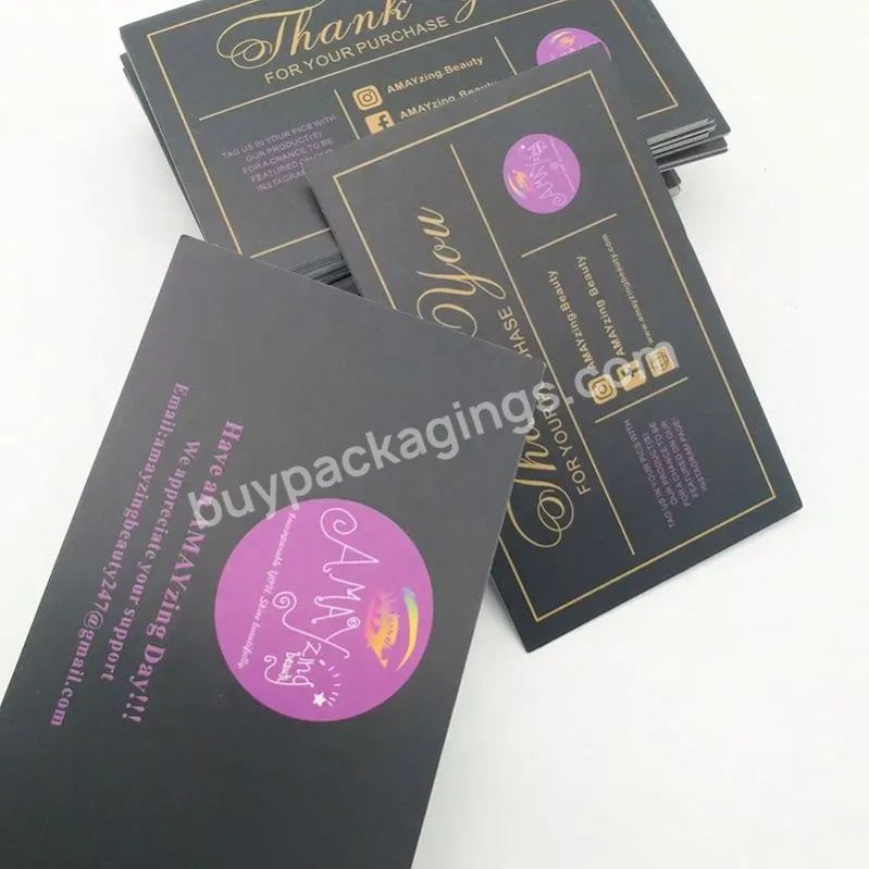 Custom Printing 400gsm 800gsm Thank You Cards Thanks Business Card Paper Hang Wed - Buy Business Card With Own Logo,Amazon Thank You Card,Paper Insert.