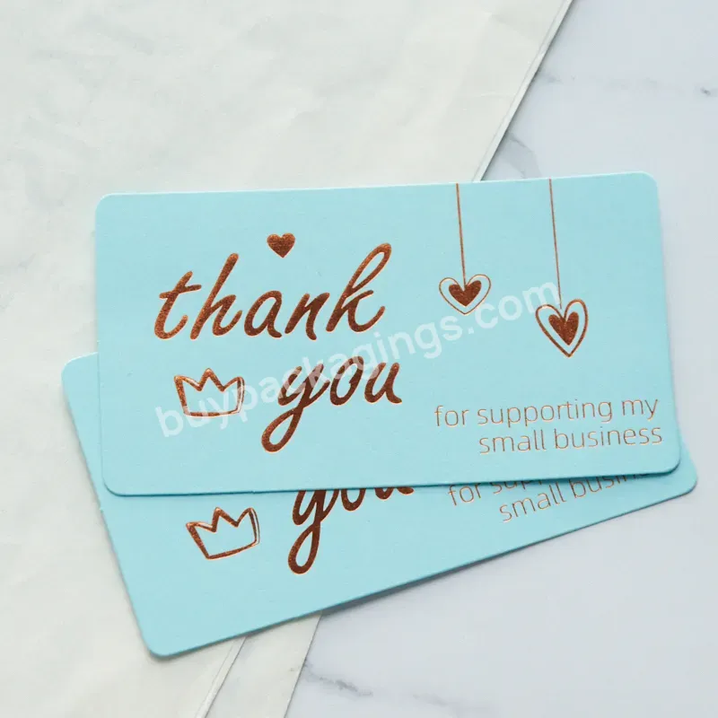 Custom Printing Foil Gold Blue Square Business Card Thank You Cards Postcard For Small Business - Buy Foil Gold Business Card,Foil Gold Thank You Cards,Thank You Cards For Small Business.
