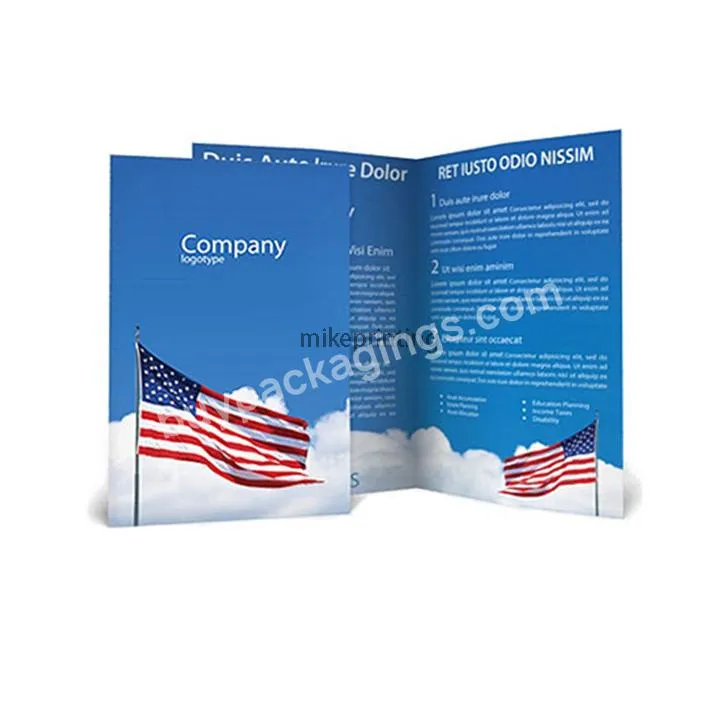 Custom Printing Full Color Brochure Booklet Leaflets Folded Leaflet Flyers Printing