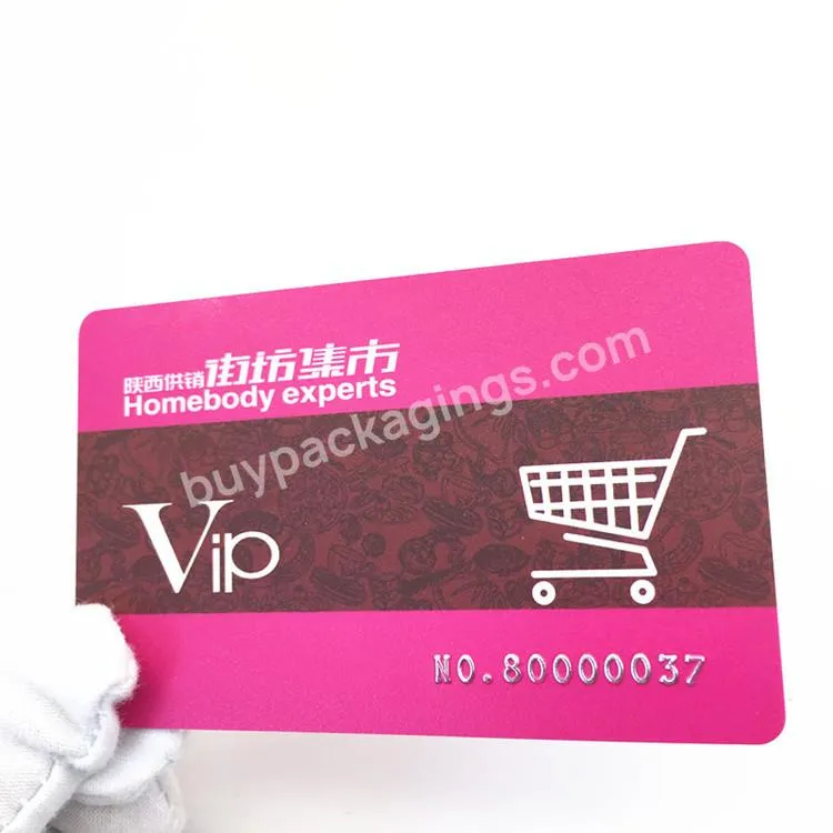 Custom Printing PVC VIP Gift Loyalty Carte Plastic Membership Cards