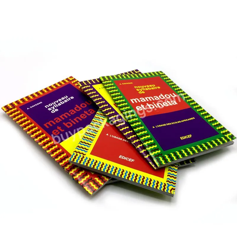 Custom Printing Softcover Book Offset Printing Education French Textbook For Africa