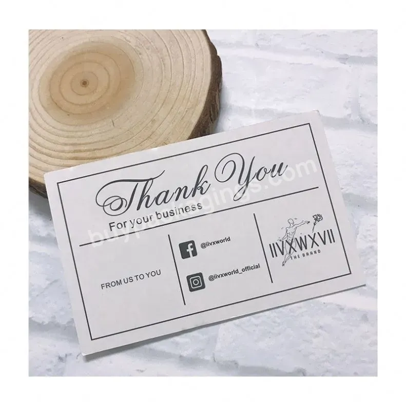 Custom Printing Thank You Cards Thanks For Your Purchase Discount Code Business Card Paper Hang Tag Name Logo Wed - Buy Business Card With Own Logo,Amazon Thank You Card,Paper Insert.