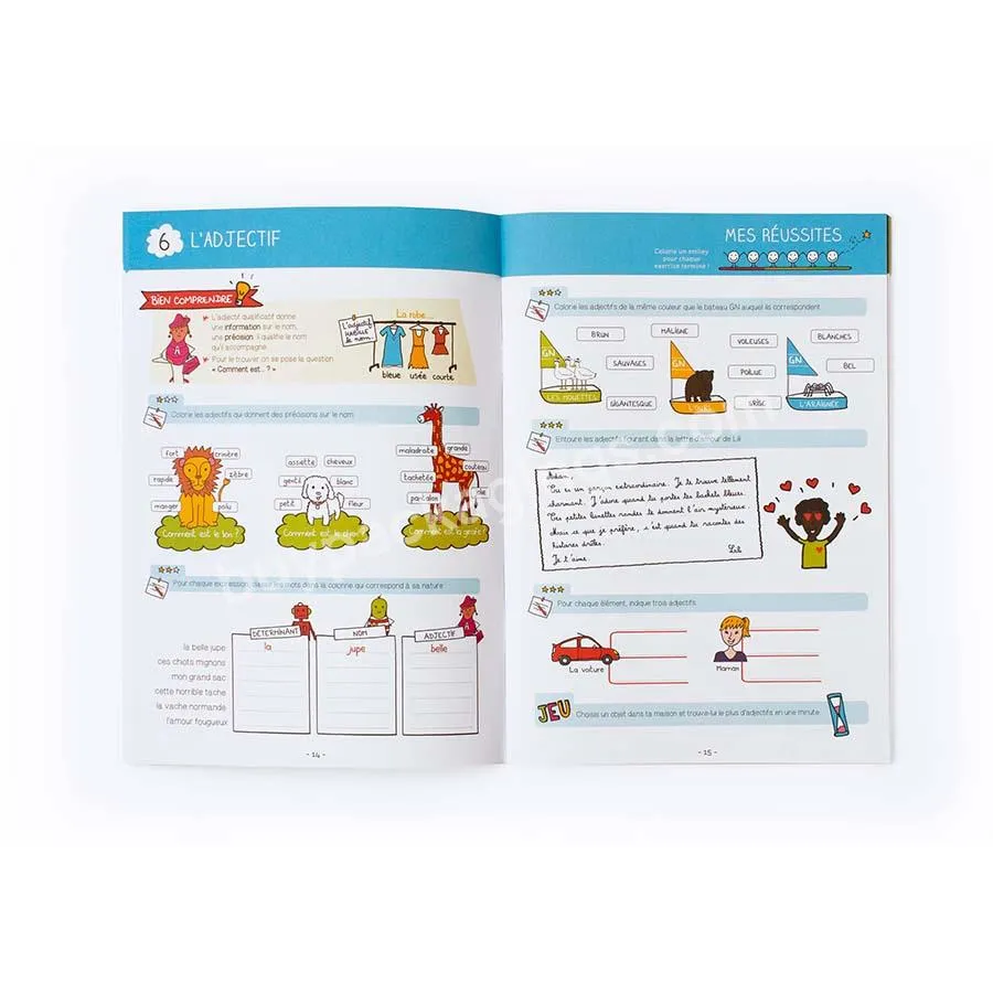 Custom School Students Educational Text Book Printing Full Color Softcover Textbook For Kids