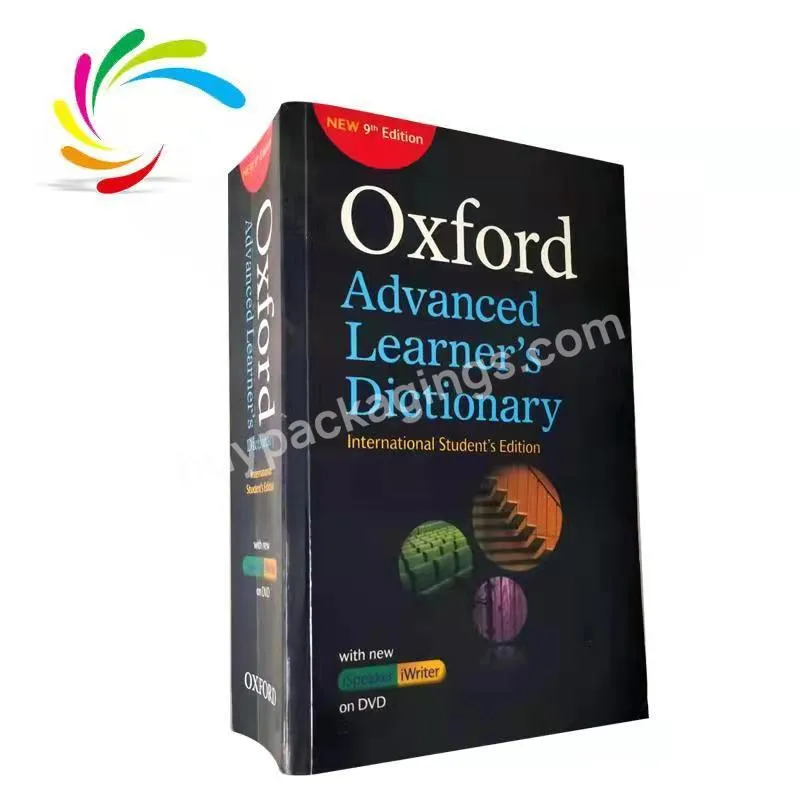 Custom softcover books printing  English dictionary stock 9th Oxford Advanced Learn Dictionary printing
