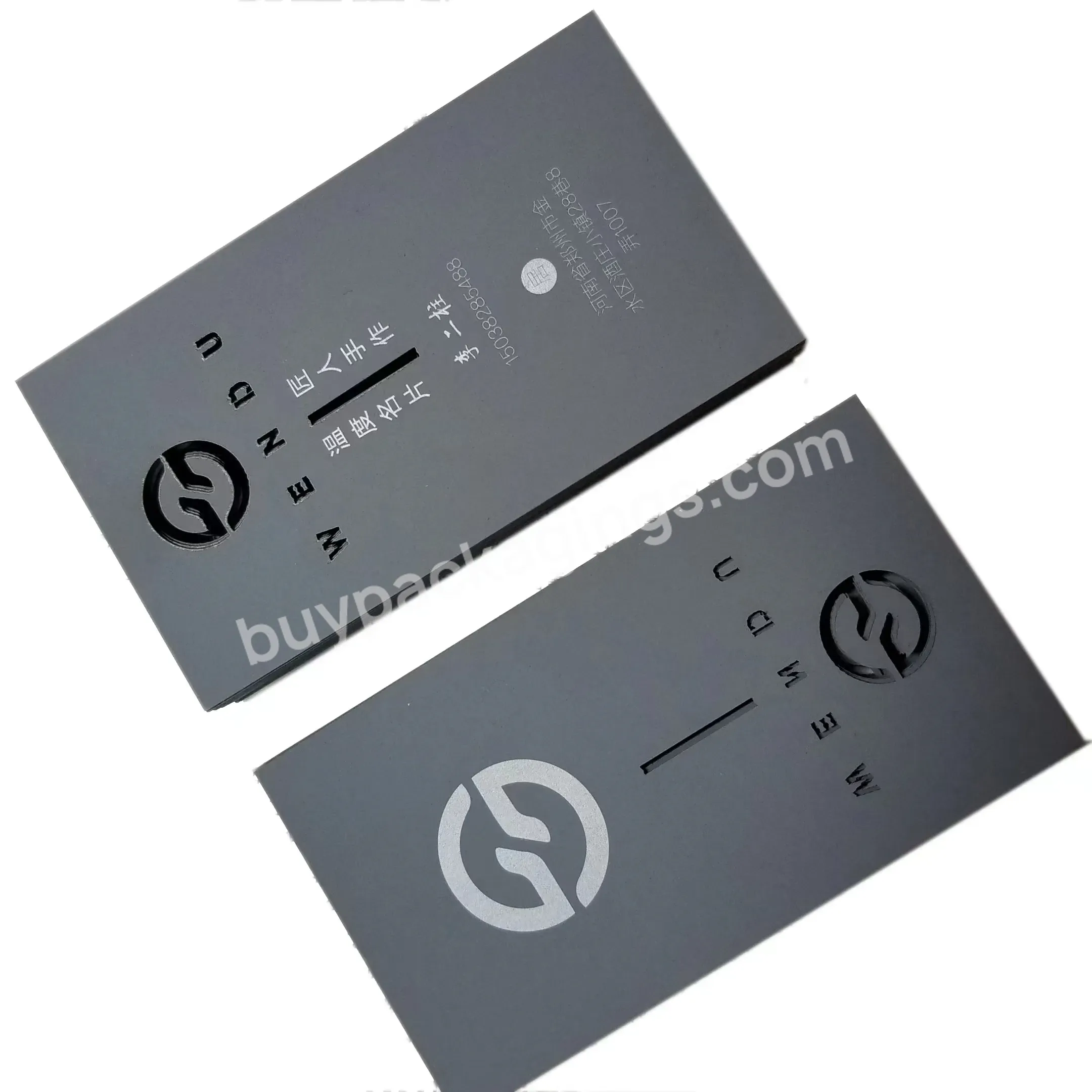 Custom Special Hollow Out Paper Business Card Luxury Embossing Name Cards