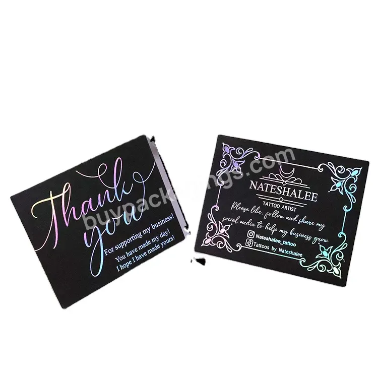 Custom Thank You Card Personalized Customized Logo Greeting Card / Thank You Card For Small Business - Buy Thank You Card For Small Business,Custom Thank You Cards,Thank You Card Custom.