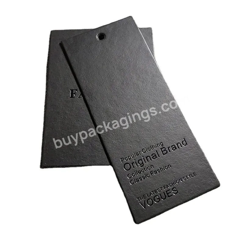 Custom Uv&embossing Printing Luxury Brand Logo Recycled Paper Cardboard Hang Tag For Clothes