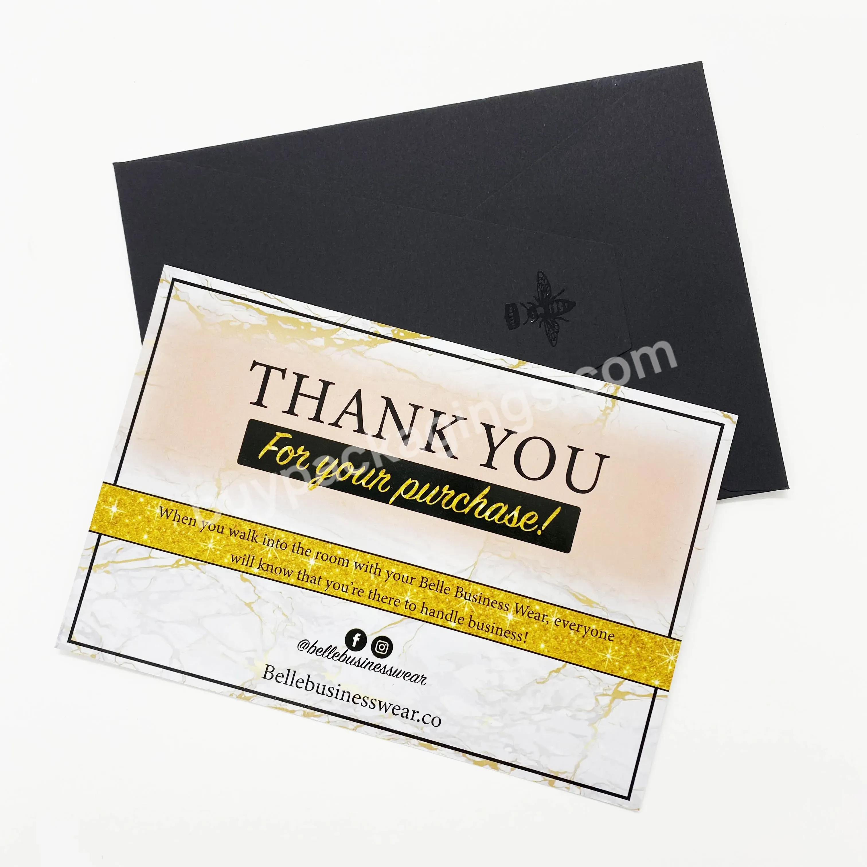 Custom With Logo Printing Promotional Set Greeting/gift/thank You Card For Business - Buy Thank You Card,Card With Envelope,Custom Greeting Card.