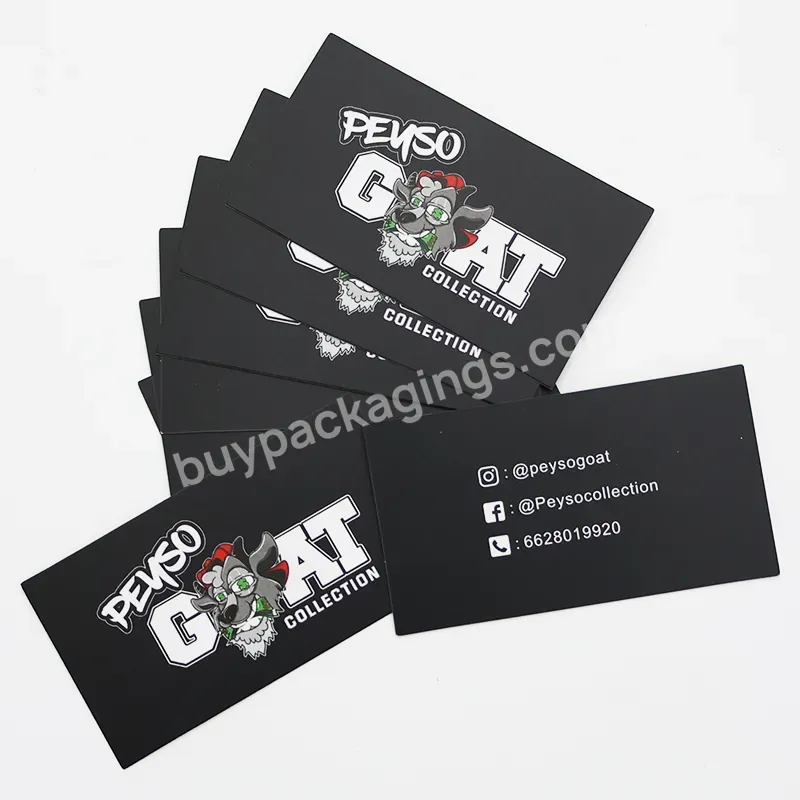 Customized Advanced Matte Matte Black Business Card With Logo And Personal Contact Information