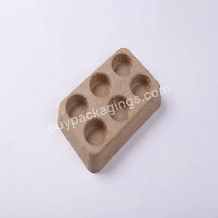 Customized Biodegradable Eco-friendly Recycled Paper Pulp For Bottle Cup Tray - Buy Paper Pulp Tray,Bottle Tray,Molded Pulp Paper Tray.