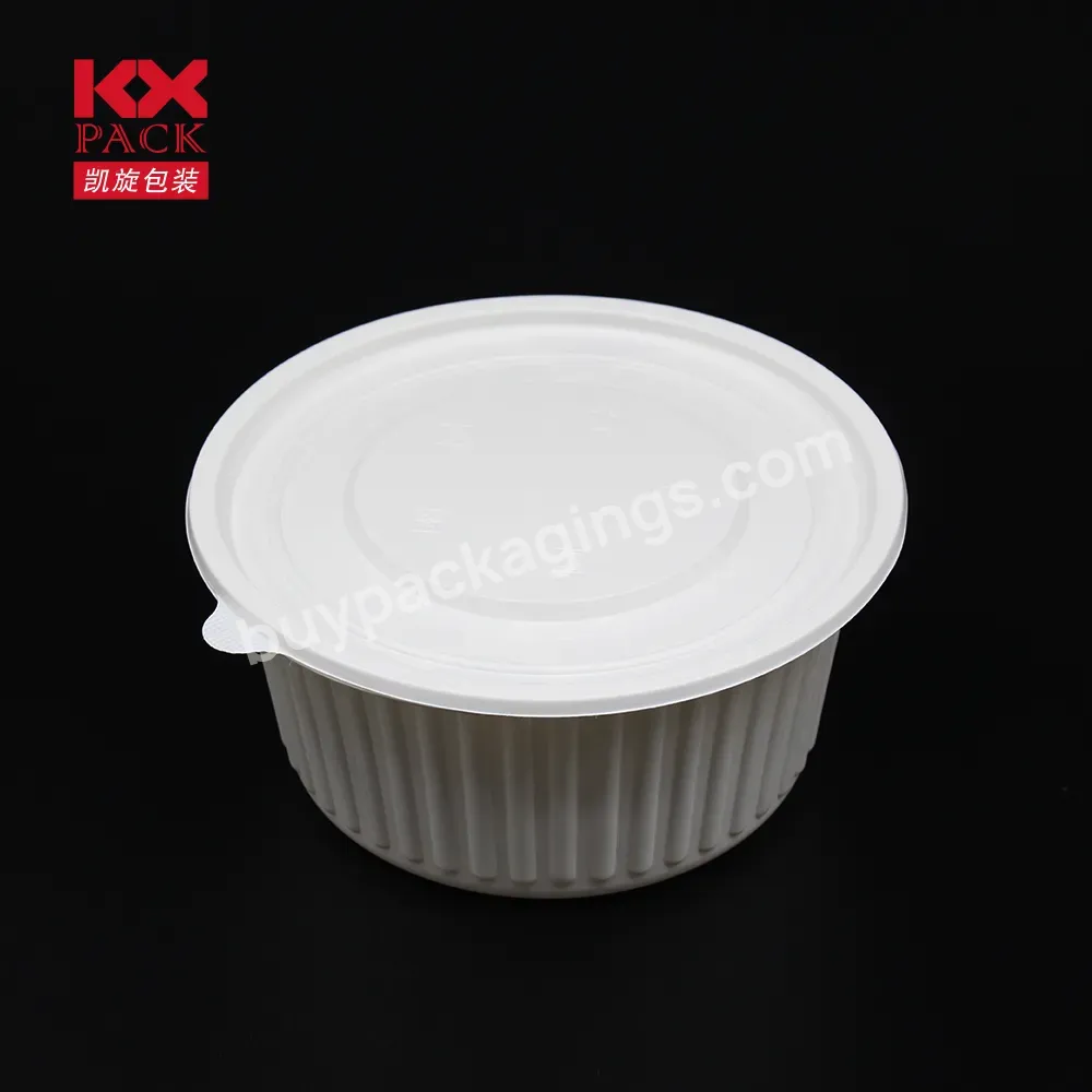 Disposable Food Plate Corn Starch Environmental Eco-friendly Biodegradable Pla Material Round Food Packing Tray With Lid - Buy Wholesale Eco Friendly Disposable Biodegradable Corn Starch Round Take Out Food Tray,Professional Manufacturer Wholesale Bi