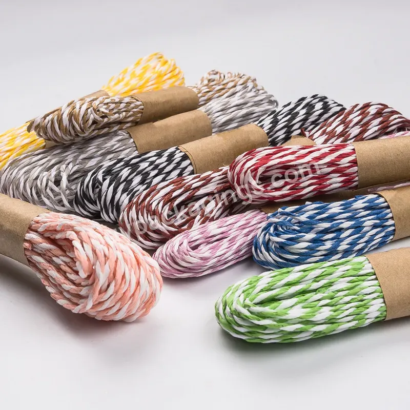 Diy Crafts Decorative Colorful Raffia Paper Ribbon Paper Twine Rope Colored Twisted Striped Paper Raffia Twine - Buy Diy Material Decorative Gold Thread Paper Twine,Striped Paper Raffia Twine,10colours Packing String Gift Box Wrapping Twine Thread Na