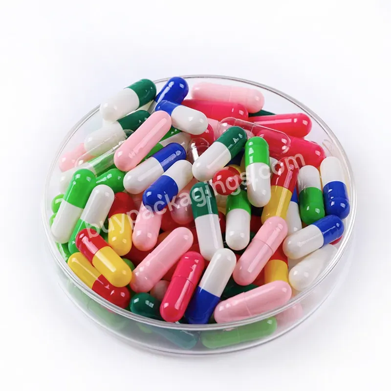 Empty Gelatin Hard Capsules Joined Or Separated Colorful Capsules Shell For Medicine Size 00 0 1 2 3 4 - Buy Separated Colorful Capsules Shell,Empty Gelatin Hard Capsules,Medicine Size 4 Capsules.