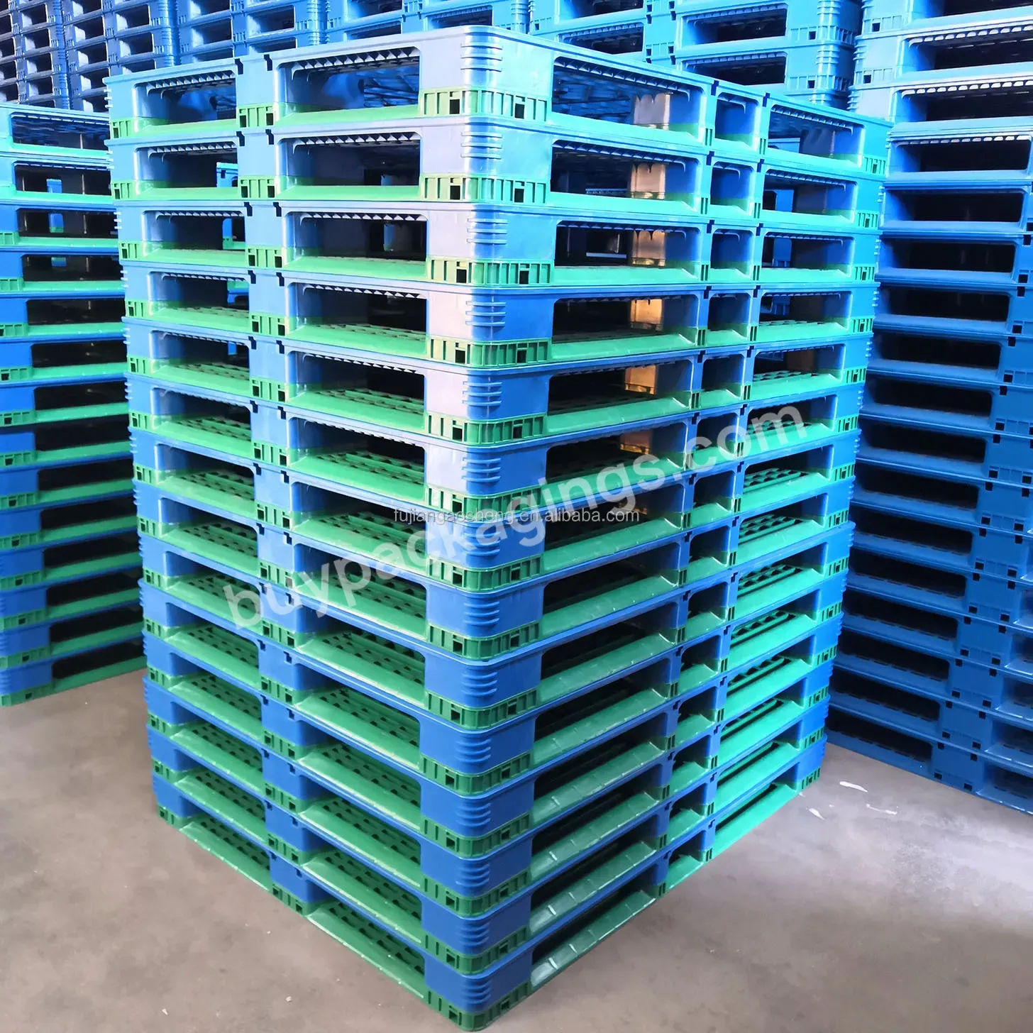 Euro Pallet 4way Beverage Cheap Price Shipping Storage Heavy Duty Hdpe Large Stackable Plastic 1210blue013 Gaosheng Single Faced - Buy Plastic Pallet,Small Size Plastic Pallet,Pallet For Sale.