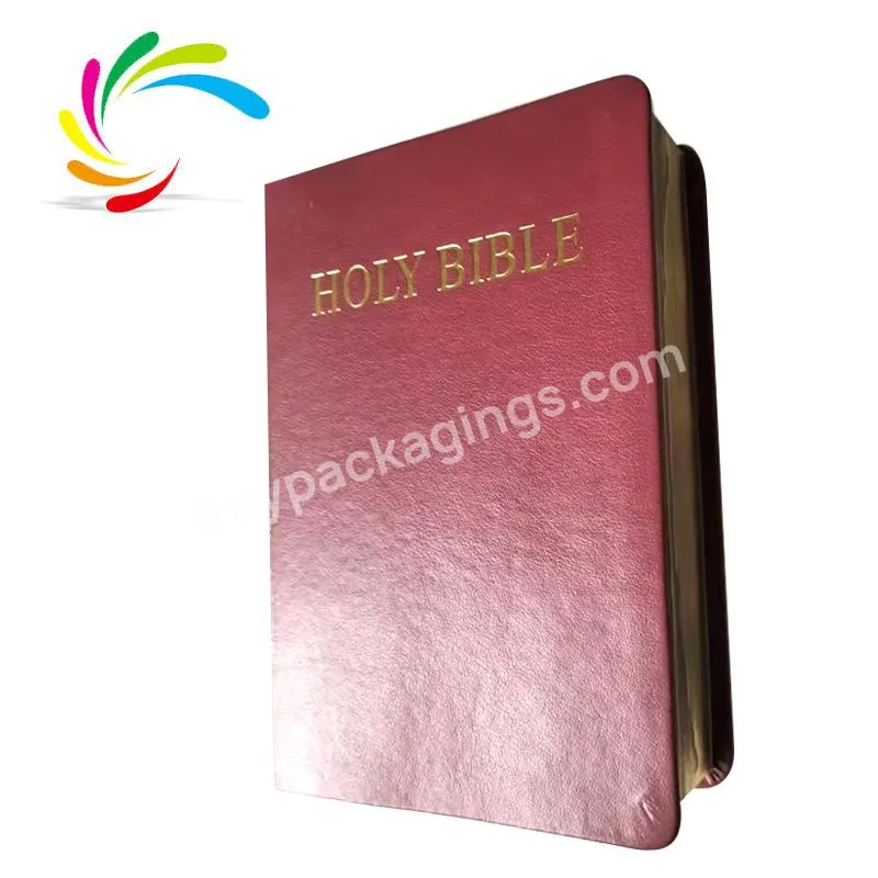 Factory direct sale high quality New design hardcover premium leather New King James Version christian holy bible printing