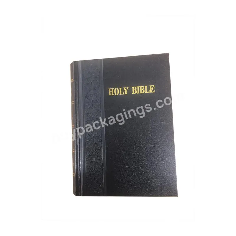 Factory  printing Bible paper & paperboard printing PU leather holy bible hard cover Paper Book Printing