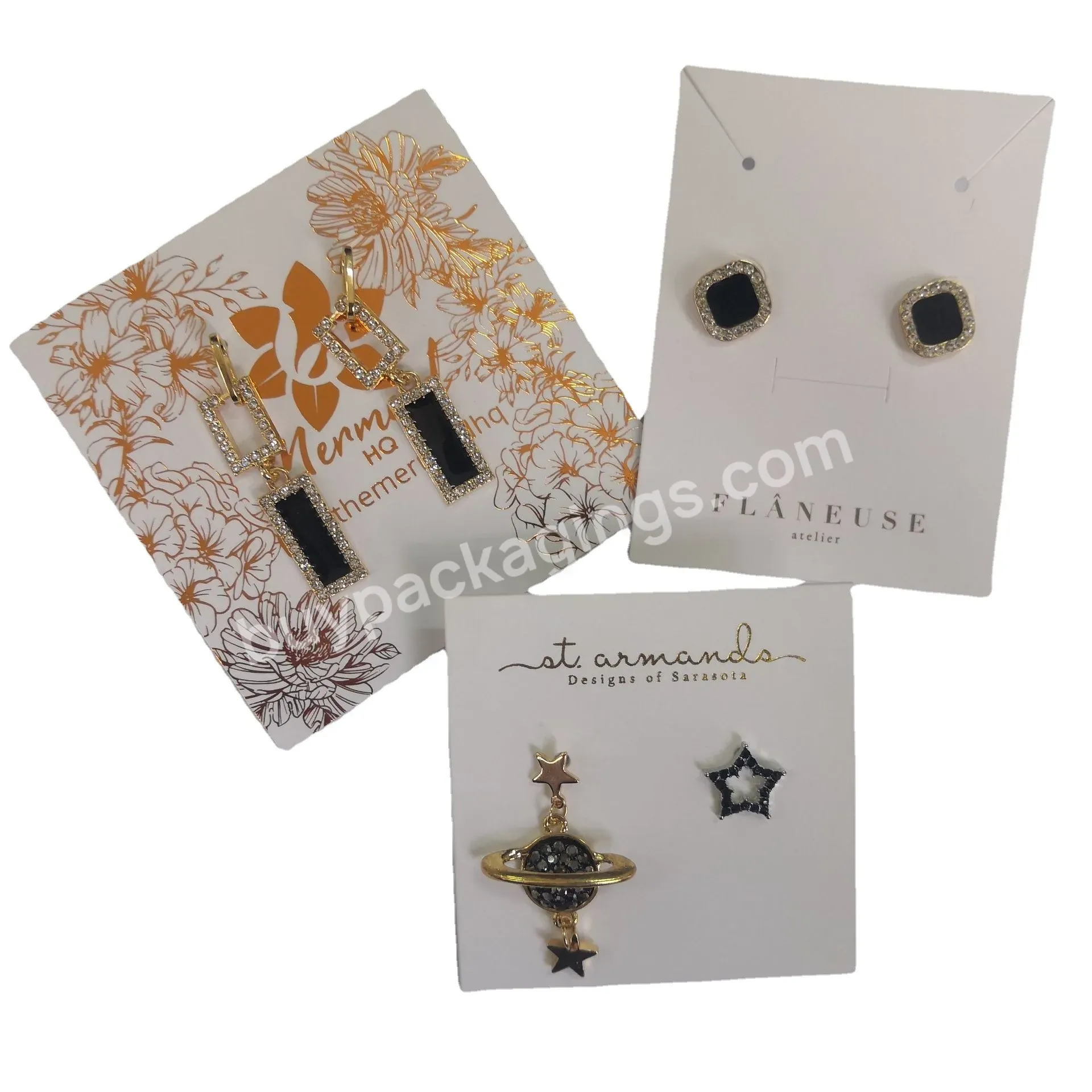Fancy Beauty Custom Perfume Sample Card Paper Earring Cards For Packaging
