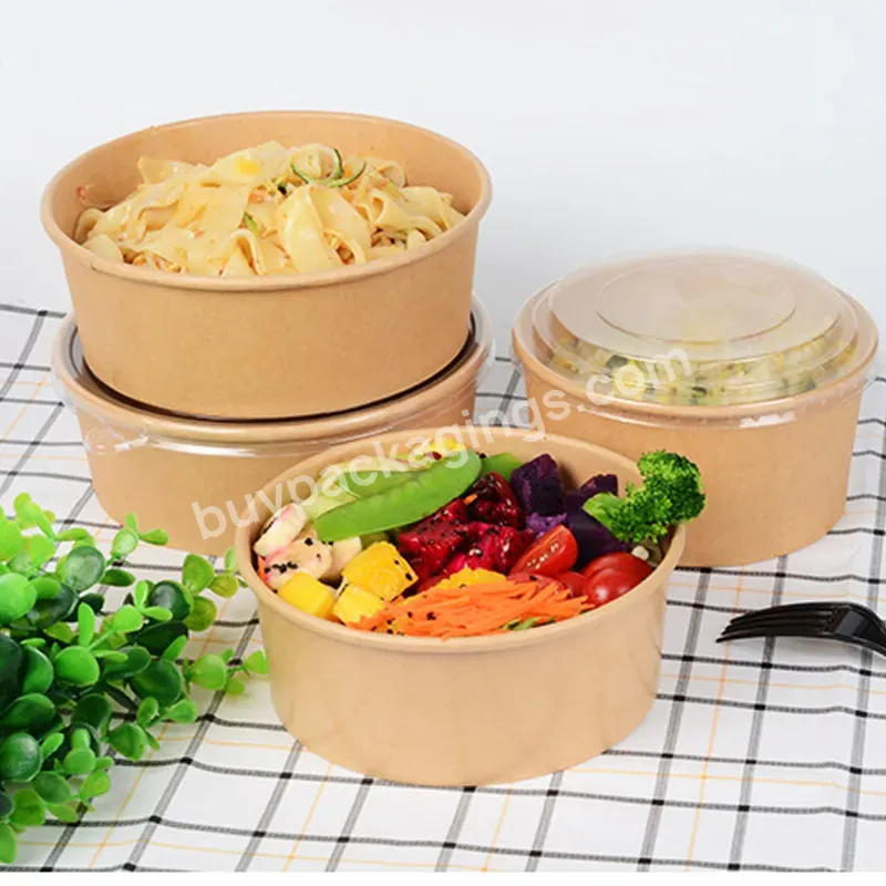 Food Grade Higher Quality Paper Bowls Food Packing Containers Custom Dimension Packing Food Kraft Paper Bowl - Buy Kraft Paper Bowl,Paper Bowls Food Packing Containers,Paper Salad Bowl.