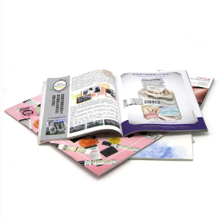 Full color printing glossy paper fashion magazinecatalogueflyer printing