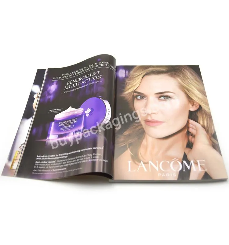 Full color printing glossy paper fashion magazinecatalogueflyer printing