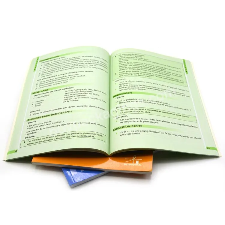 Full color Softcover Paperback Textbook Custom Printing Paperback Book Printing Services