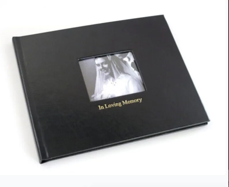 Funeral Guest Book Registry Register Memory Book For Funeral With Picture Pocket