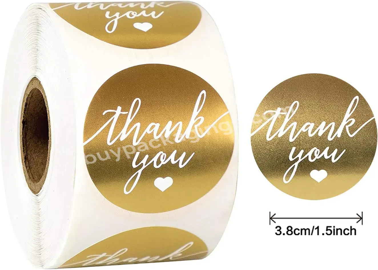 Gold Thank You Stickers,500 Pcs 1.5" Thank You Labels For Packaging Bags,Box,Gifts,Mailer Seal Sticker,Waterproof - Buy Thank You Stickers For Small Business,Thank You For Supporting My Small Business Sticker,Stickers Thank You.