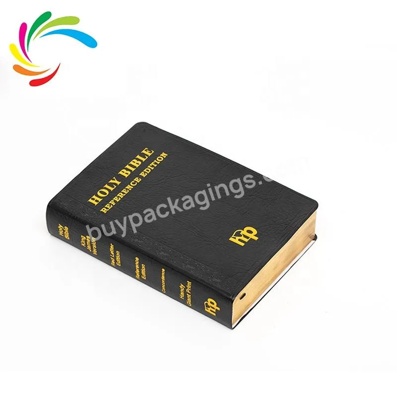 Guangzhou Factory Free Custom Leather Soft Cover Bible Printing Paper Book Printing