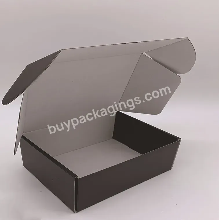 Hot Sale Custom Logo Black Mailer Box With Handle Cosmetic Clothing Shoe Hat Shipping Mailer Packaging Boxes - Buy Black Mailer Boxes,Amazon Branded Box,Kraft Paper Gift Box.