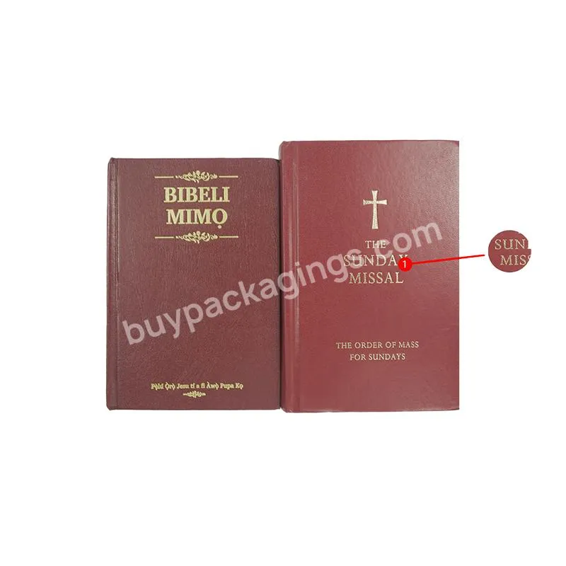 Hot stamping PU leather cover pocket bibles king james Thread Stitching Bible